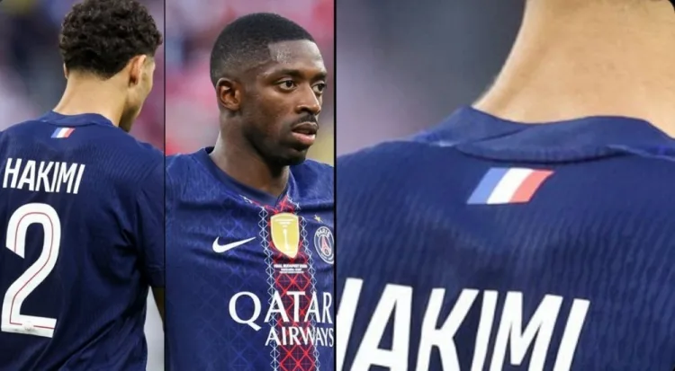 Vinh quang quốc gia! Áo thi đấu trận chung kết Champions League của Paris có lá cờ Pháp ở cổ áo sau
