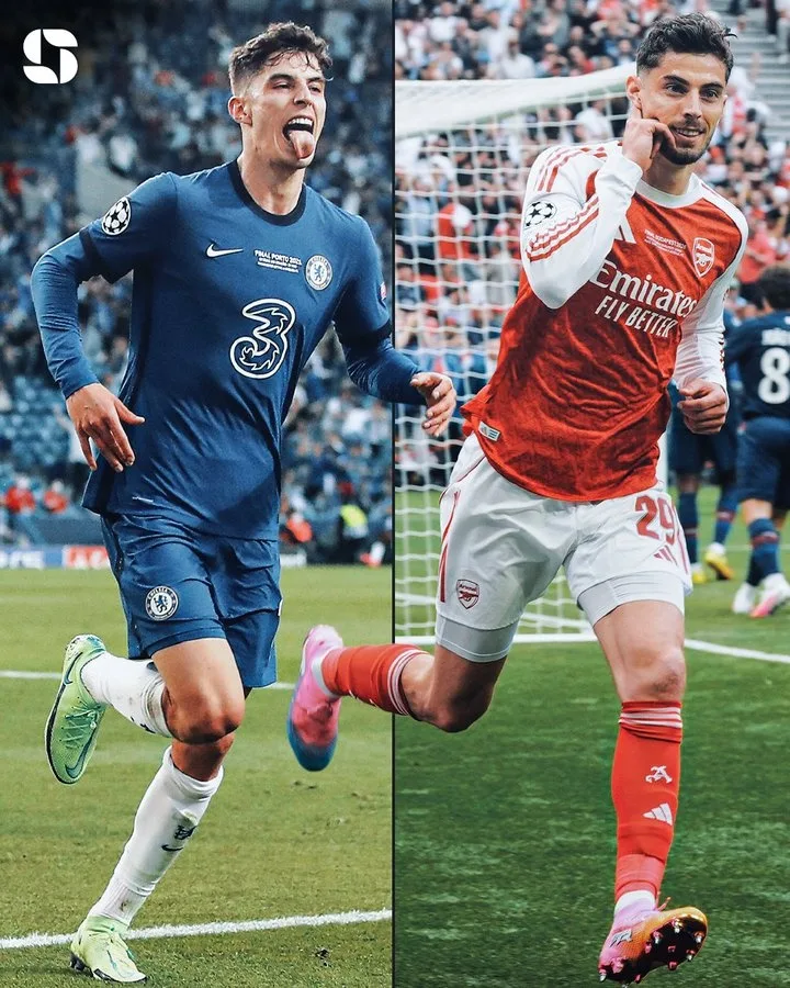 Làm nên lịch sử, Havertz là cầu thủ đầu tiên ghi bàn cho 2 đội Ngoại hạng Anh ở chung kết Champions League