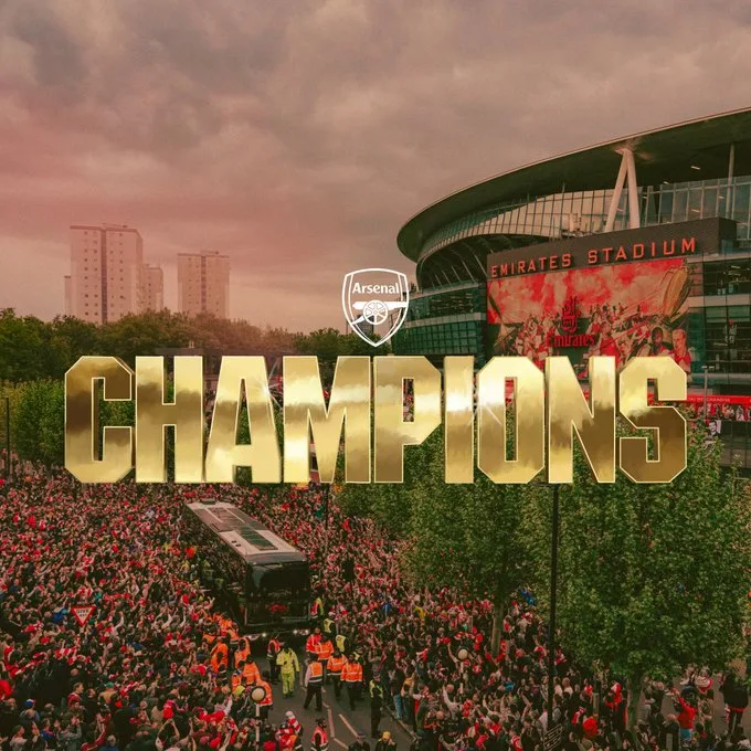 Tiếc nuối khi mất chức vô địch Champions League! Arsenal tổ chức lễ diễu hành vô địch tại 21 theo giờ Bắc Kinh để ăn mừng chức vô địch của hai đội bóng đá nam và nữ