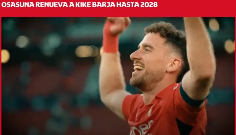Chính thức: Osasuna gia hạn hợp đồng với đội trưởng Quique Barya đến năm 2028