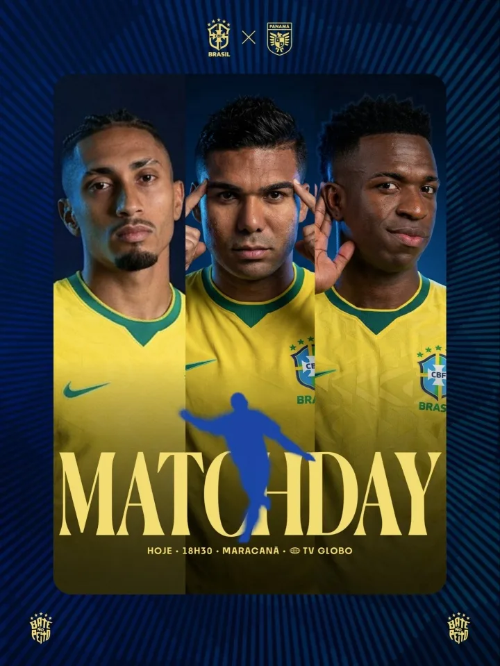 Đội hình xuất phát Brazil vs Panama: Vinicius dẫn dắt, Lafite, Casemiro, Cunha ra sân