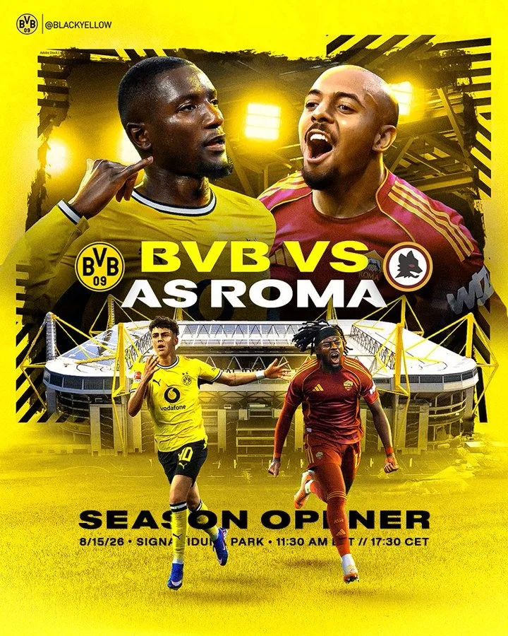Dortmund xác nhận đá giao hữu với Roma vào ngày 15/8