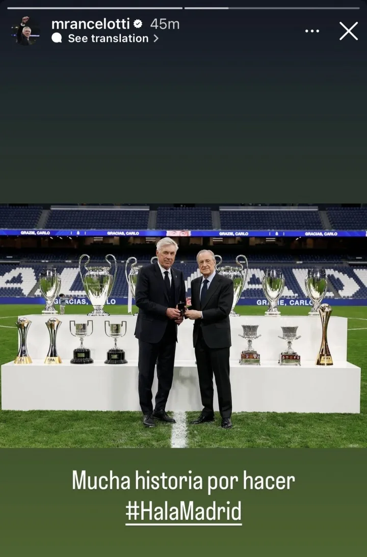 Hãy ủng hộ Lafayette! Ancelotti chụp ảnh cùng Florentino: Vẫn còn rất nhiều điều lịch sử phải làm