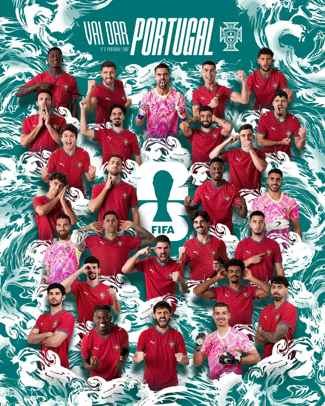 Số World Cup của Bồ Đào Nha: Ronaldo 7! Số 11 của Felix, số 8 của phí B, số 10 của ghế B
