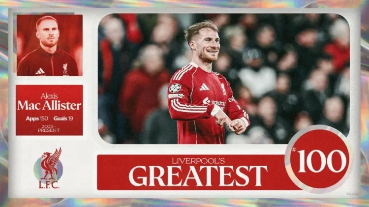 100 người gác cổng hàng đầu! Huyền thoại Liverpool TOP100 số: McAllister - 150 field19 ball (19)