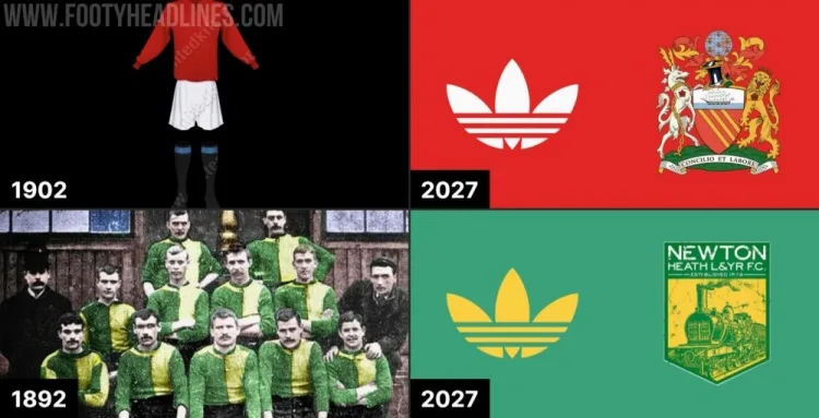 Adidas sẽ phát hành áo đấu thứ tư của Man United để kỷ niệm ngày áo đấu của Man United đổi sang màu đỏ, trắng và đen 125