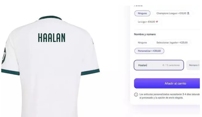 AS: Các cửa hàng của Real Madrid không được phép in hình Haaland trên áo đấu của họ, Rodri và Vitinha có thể in chúng