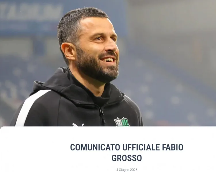 Sassuolo chia tay HLV Fabio Grosso và ban huấn luyện