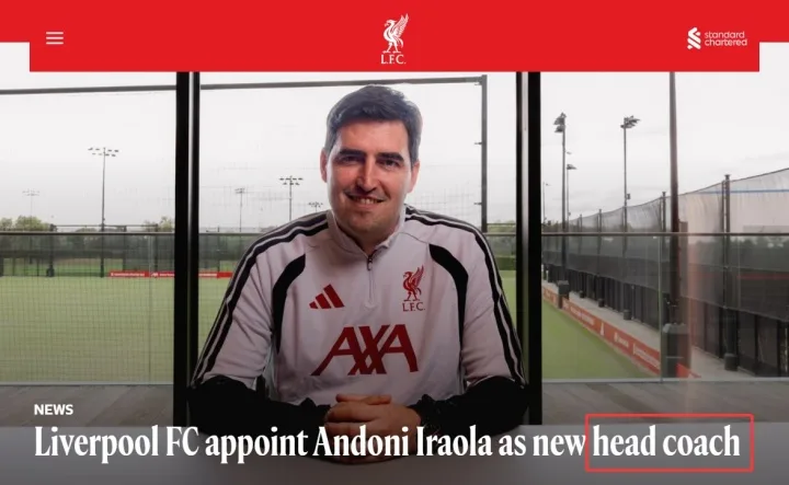 Tương tự với Slott Elora trở thành "HLV" Liverpool chứ không phải "HLV"