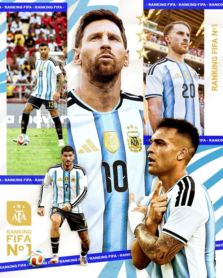 Argentina thụ động vươn lên vị trí số 1 FIFA! Truyền thông Ả Rập: Xưa có lời nguyền khiến cầu thủ số 1 FIFA vô địch World Cup.