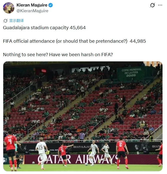 Rất nhiều ghế trống! Phóng viên đăng ảnh nghi vấn FIFA đưa tin sai sự thật về việc Hàn Quốc vs CH Séc tham dự: Người 44985?