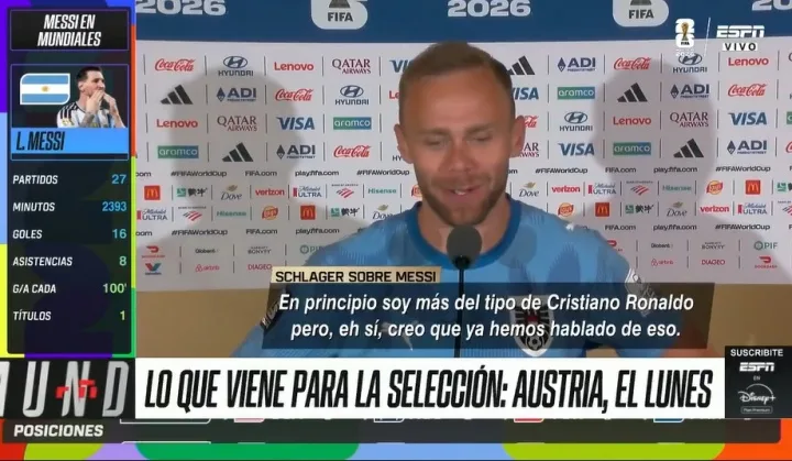 Thủ môn Áo: Tôi thích mẫu cầu thủ như Ronaldo, nhưng Messi có khí chất đặc biệt