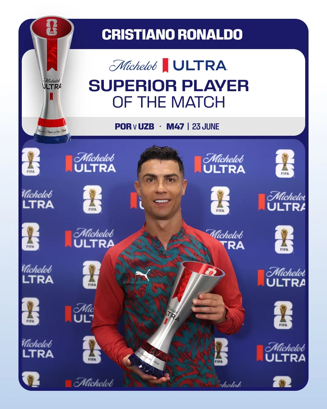Ronaldo lập cú đúp ở tuổi 41, đoạt giải hay nhất trận Bồ Đào Nha thắng 5-0