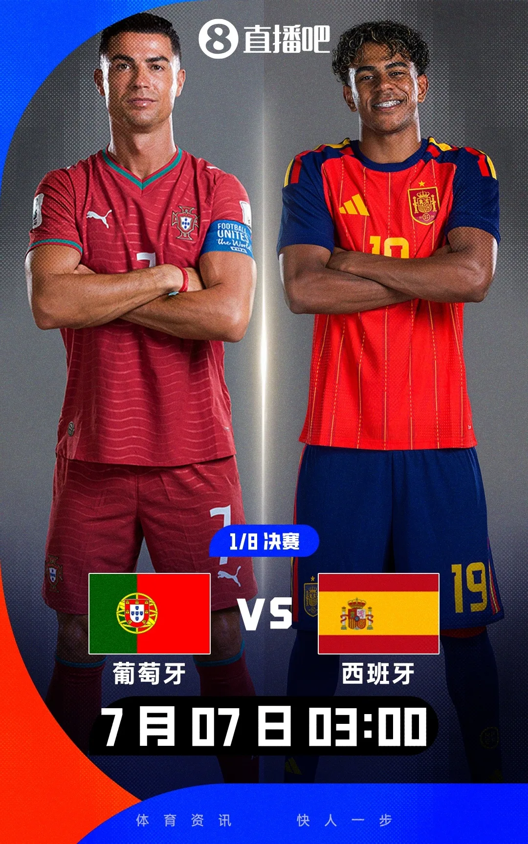 Ronaldo chạm trán Yamal, Bồ Đào Nha đại chiến Tây Ban Nha ở vòng 1/8