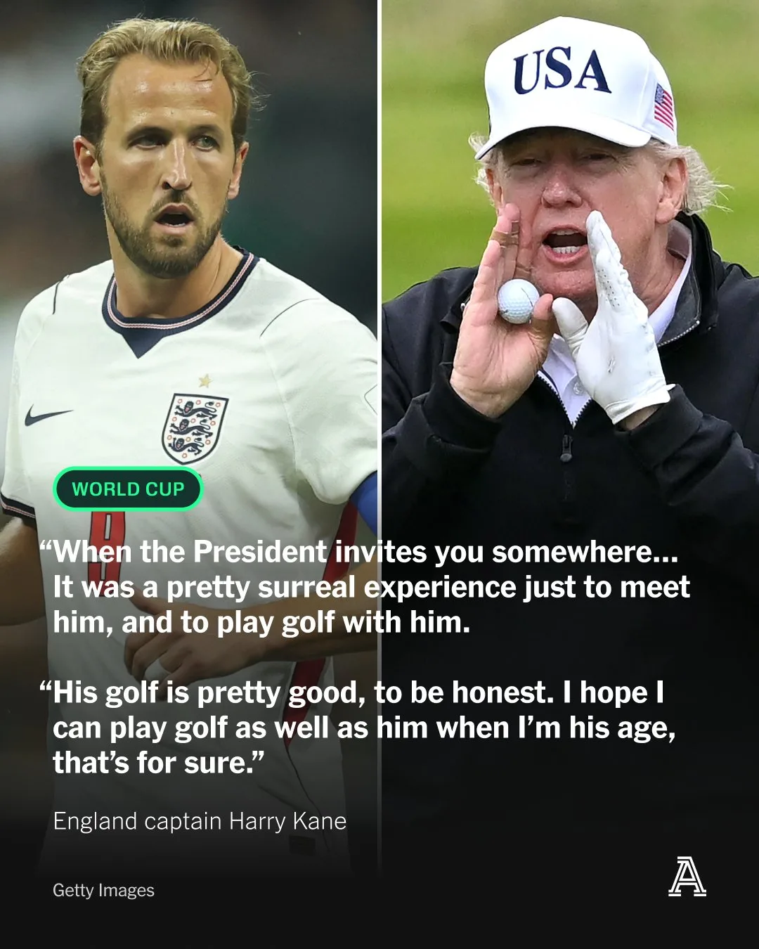 Kane: 18 đã chơi gôn với Trump vài tháng trước và kỹ năng của anh ấy khá tốt.