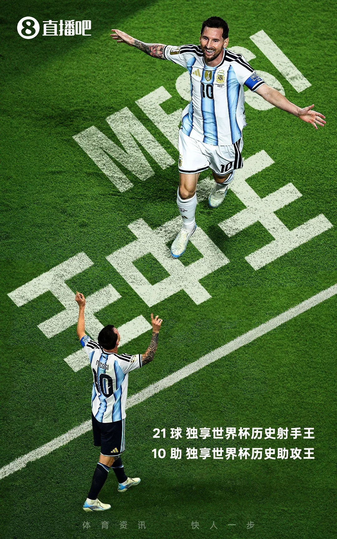 Hai vị vua đăng quang! Pha kiến ​​tạo 10 của Messi độc quyền dẫn đầu lịch sử kiến ​​tạo ở World Cup và quả bóng 21 dẫn đầu danh sách vua phá lưới trong lịch sử