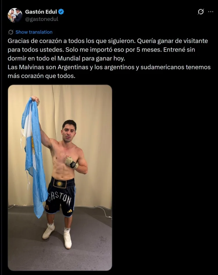 Edu cho biết sau trận thua quyền anh: Anh muốn thi đấu trở lại vào năm sau và mong Messi sẽ ở lại đội tuyển quốc gia