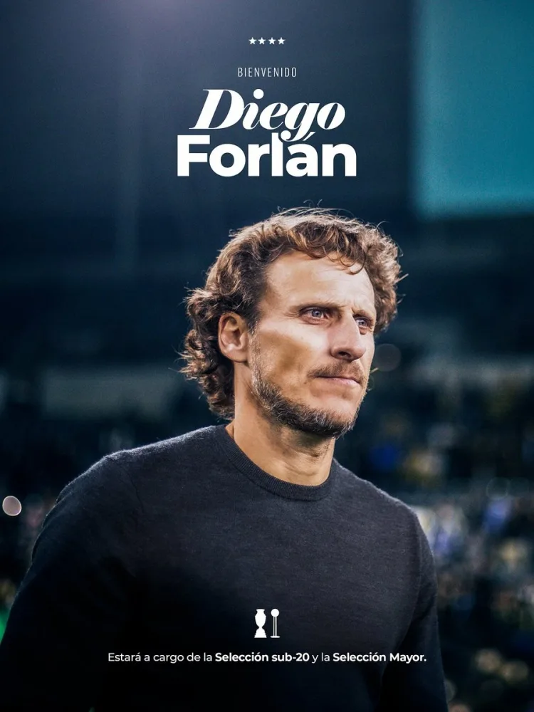 HLV Diego Forlán hài lòng sau chiến thắng 4-1 của Uruguay trước Hàn Quốc