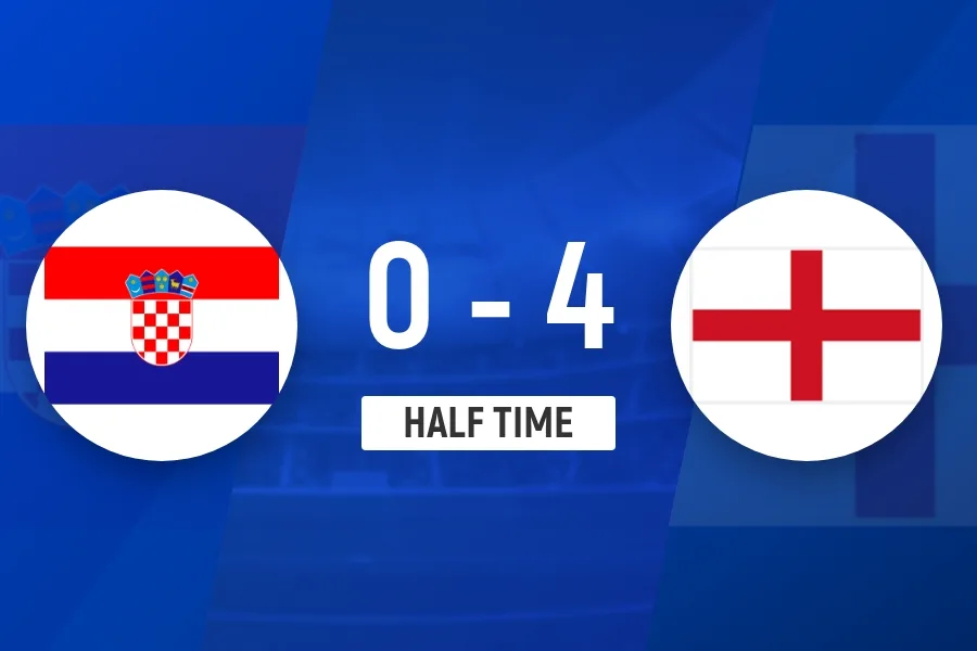 Bellingham tỏa sáng, Anh dẫn Croatia 4-0 sau hiệp một